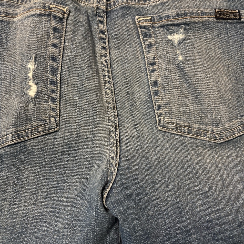 7 for all Mankind Women’s Blue Embroidered Skinny Jeans Size 27 - Picture 7 of 10